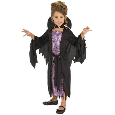 Little Vampire Girl Child Sparkly Spooky Halloween Costume