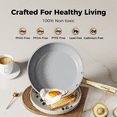 thumbnail image 4 of Sanho Ceramic Nonstick Fry Pan Skillet 12 inch, Diamond-Titanium Coating, Oven & Induction Safe 500°F, Non-Toxic, Dishwasher Safe, 4 of 10