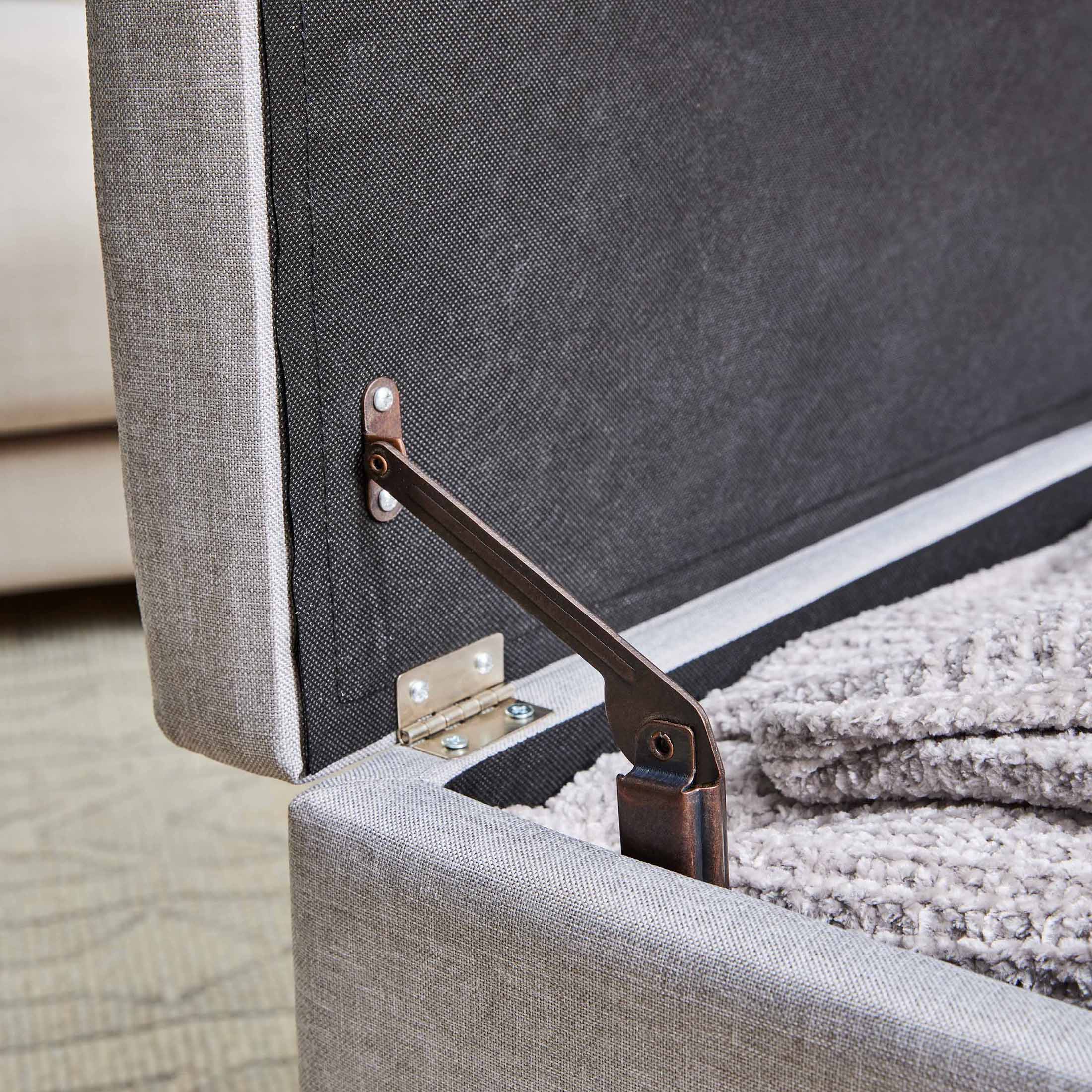 Better Homes & Gardens 30" Hinged Storage Ottoman, Gray photo 6