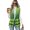 Green Clover Bow Print, variant on Chririnla Autumn Oak Leaves Bark, Classic Casual Business Vest for Summer Work 2026, Open Front Button Up Work Blazer Waistcoat