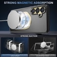 thumbnail image 5 of Magnetic Case for Samsung Galaxy S23 FE with Hidden Kickstand, [Mag-Safe Charging] [Military-Grade Drop Protection] Rugged Heat Dissipation Frosted Back Phone Case for Galaxy S23 FE, Gold, 5 of 11