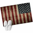 thumbnail image 6 of American Flag Bathroom Rug Washable 2x3 Entryway Rug Non Slip Vintage Shabby US Star Striped Flags Front Door Mat Low Pile Indoor Doormat Throw Floor Carpet for Kitchen Bedroom Entrance, 6 of 8