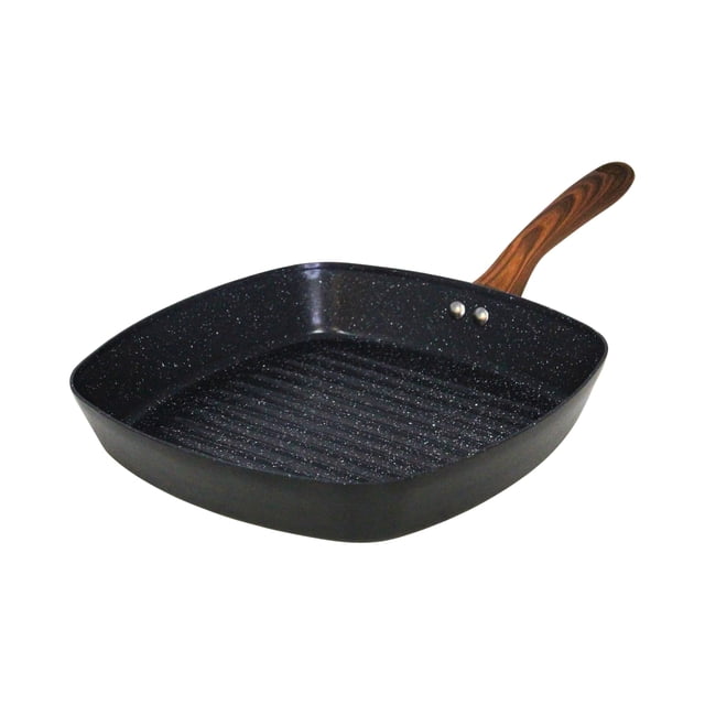 Sartén grill Imusa de 28 cm (11") de aluminio con recubrimiento cerámico antiadherente y mango
