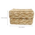thumbnail image 3 of 1pc Cesta de almacenamiento tejido elegante con tapa para ropa de maquillaje de ropa Snack Sunderies, 3 of 5