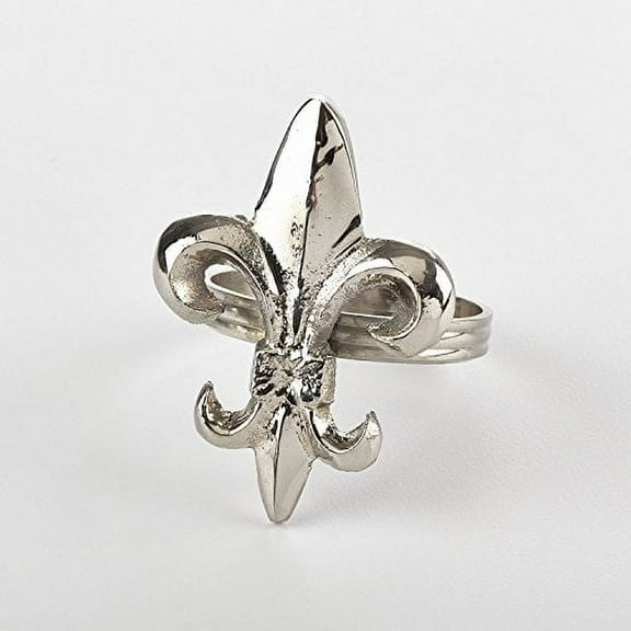 Fennco Styles Collection Fleur De Lis Design Napkin Ring - Set of 4