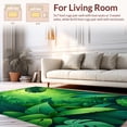 thumbnail image 2 of ODIKA 4'x6' Machine Washable Non-Slip Area Rug, Tropical Leaf Medley with Vivid Rainforest Foliage Design High Traffic Rug, Green, 144459, 2 of 5