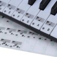 thumbnail image 2 of Pegatina Transparente 49 61 tecla etiqueta de nota clave pentagrama Piano teclado electrónico 88 teclas blancas Abody Pegatina, 2 of 6