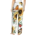 thumbnail image 3 of Balery Sunflowers Leaves And Birds print Women's Pajama Pants,Ultra Lightweight Pjs,Lounge Pant-Small, 3 of 9