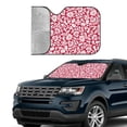 thumbnail image 3 of Kdxio Red Flowers Print Front Windshield Sun Shade,Folding Auto Sunshade for Car Truck SUV-Small, 3 of 7