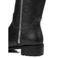 thumbnail image 4 of Ferwind Women's Tall Boots High-Low Shaft Shearling Trim Low Heels Adult Black 11, 4 of 8