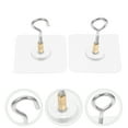 thumbnail image 3 of 4pcs Adhesive Ceiling Hooks Heavy Duty Ceiling Hooks For Hanging Plants Sticky Ceiling Hanger Stick On Hooks For Lights Wind Chimes Lantern, 3 of 8