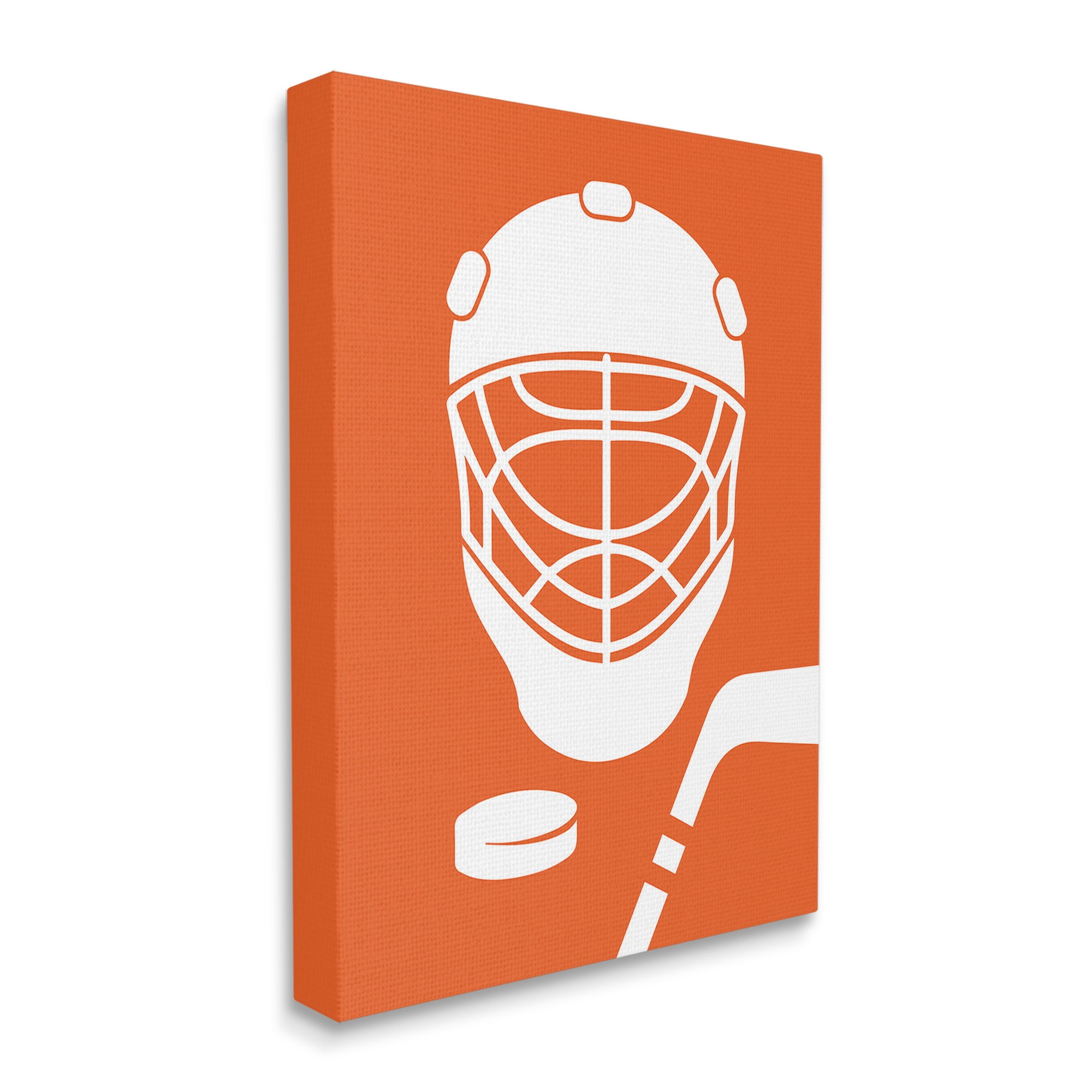 Stupell Industries Minimal Ice Hockey Gear Sports Painting Gallery Wrapped Canvas Art Print Wall Art, 36 x 48