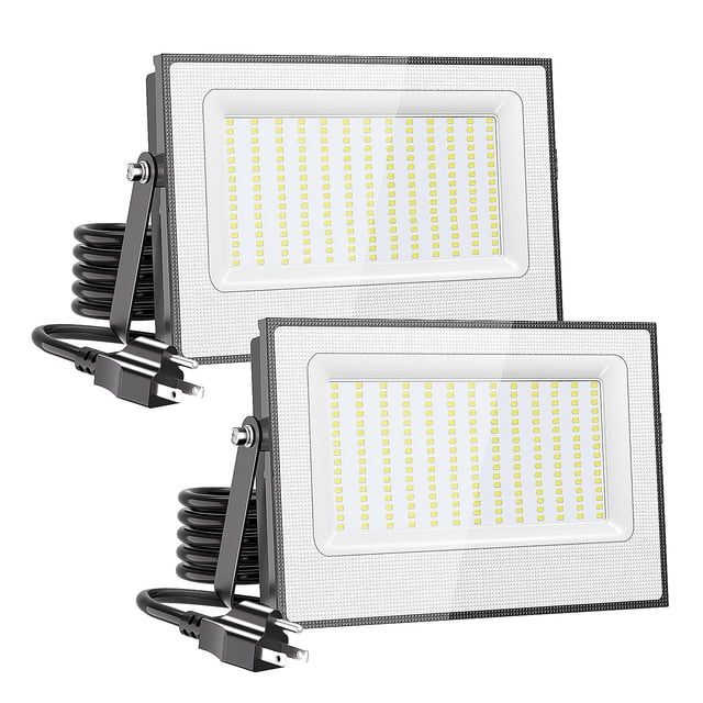 Focos LED Onforu para exteriores, 200 W, 19 000 lm, IP66, 6500 K, 2 unidades