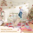 thumbnail image 7 of Nyeekoy 9-In-1 Children Climber Playset, Indoor Jungle Gym with Slide, Monkey Bars, Upright and Rope Ladders, Climbing Board, Hand Rings, Net and Swing for Kids Aged 3-8, Colorful, 7 of 7