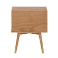 thumbnail image 5 of 1-Drawer Mid-Century Solid Wood Nightstand - Natural Pine, 5 of 5