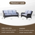 thumbnail image 6 of Ovios 2 Pieces Outdoor Patio Furniture with Sofa Wicker Patio Sectional with Loveseat for Backyard, 6 of 6