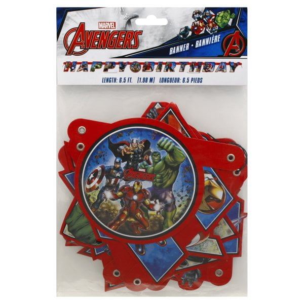 6.5ft avengers birthday banner