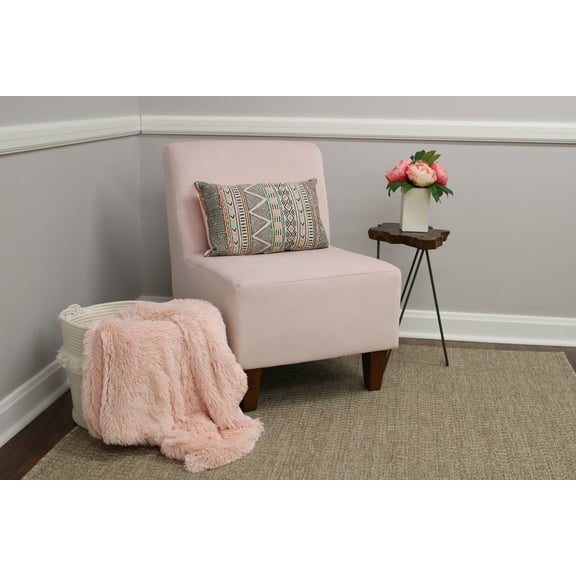 Penelope Armless Slipper Chair - Rose Pink