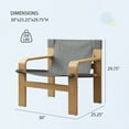 thumbnail image 5 of Detachable and Washable Oak Accent Chair Wide Armrest Mid-Century Lounge Chair Linen Fabric Armchair & Solid Wood Frame for Living Room, Bedroom, Balcony,(DARK GREY), 5 of 5