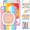 thumbnail image 6 of Case for iPad Mini 5/4 Generation 7.9 inch, 360 Degree Rotating Hand Grip Shockproof Cover with Shoulder Strap, Colourful Pink, 6 of 7