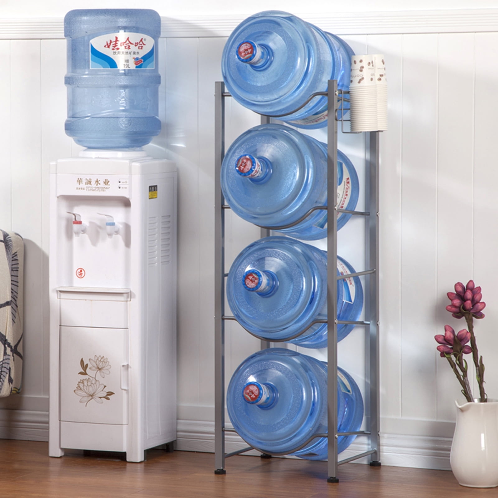 UWRNite Water Cooler Jug Rack, 5 Gallon Water Bottle Holder Storage