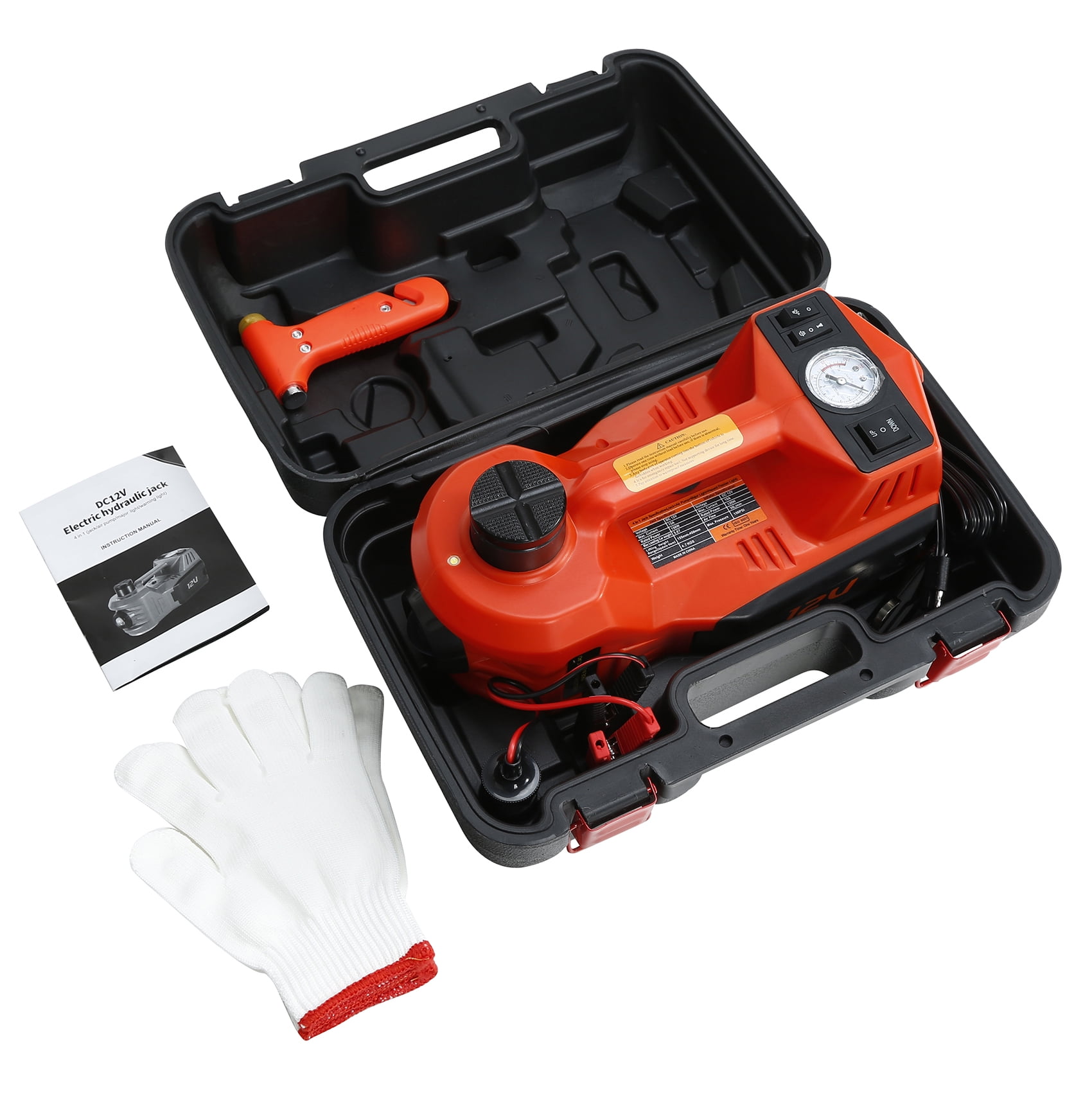 TCFUNDY 5 Ton Hydraulic Car Jack Kit Electric Floor Jack Lift Kit w