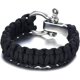 thumbnail image 3 of Paracord Bracelet de Survie Hommes Acier Inoxydable Bracelet Outdoor Tressé, 3 of 5