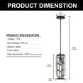 thumbnail image 3 of Briignite 1-Light Black Mini Crystal Chandeliers,Adjustable Pendant Light Fixture for Kitchen Island Living Room Bedroom, 3 of 6