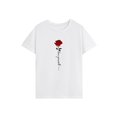 thumbnail image 1 of Camiseta de mujer con cuello redondo y ajuste regular, elegante camiseta básica para ir de compras y vacaciones SG, 1 of 7