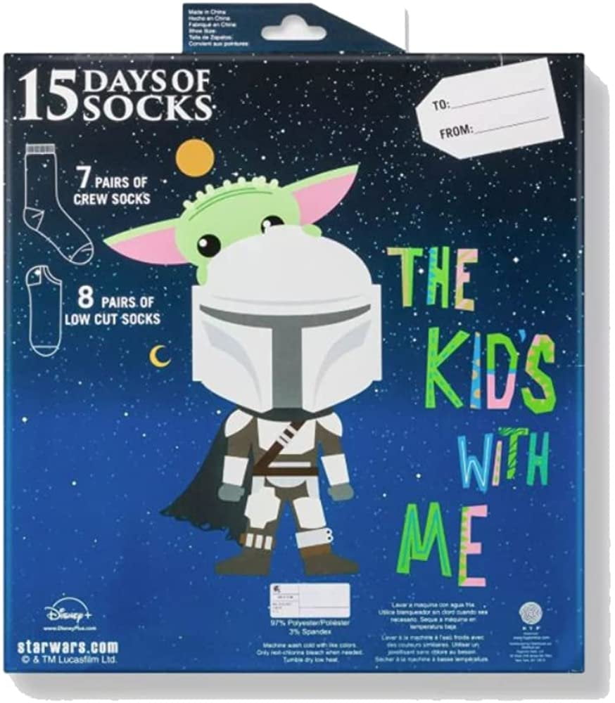 Women s Star Wars The Mandalorian 15 Days of Socks Advent Calendar