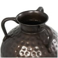 thumbnail image 5 of DecMode 28" Tall Floor Mediterranean Style Brown Metal Vase with Hammered Details and Handles, 5 of 14