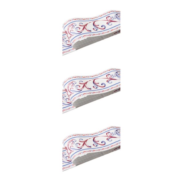 Baohd Exquisite Workmanship PVC Waterproof Waist Line For Wall Retro Fashion And Easy white vine flower 3Set