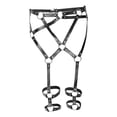 thumbnail image 2 of Arnés de pierna con cintura ajustable para mujer Correa 2 filas Liguero Clubwear, Rave 黑色 Zulema Cinturón de arnés para el cuerpo de la mujer, 2 of 8