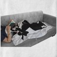 thumbnail image 6 of Retro Soft Flannel Fleece Blanket, Man and Woman Partners Romantic Dance Tango Waltz Lovers in Rhythmic Music Art Print, Cozy Plush for Indoor and Outdoor Use, 50" x 70", White Black, by Ambesonne, 6 of 6