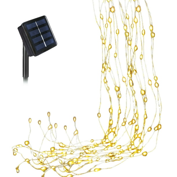 Guirnalda de luces LED solares de 200 LED para decoración de bodas, plantas, jardines y habitaciones.