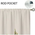 thumbnail image 5 of Vintage Mushroom Small Kitchen Curtains Leaves Botanical Window Treatment Rustic Mushroom Cafe Short Window Curtains for Bathroom Dining Laundry Room Beige Tier Treatment Drapes 27.5x39 inch, 5 of 6