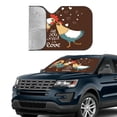 thumbnail image 4 of Bingfone Rooster And Chicken Car Windshield Sun Shade Protector Keep Your Vehicle Cool Sun Shield Visor Cover Foldable For Car Truck Suv-Small, 4 of 9