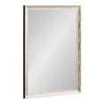thumbnail image 1 of Kate and Laurel Illiona Transitional Rectangle Wall Mirror, 18 x 24, Silver, Modern Glam Rectangular Bathroom Mirror with Metallic Finish and Textured Frame, 1 of 8