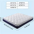 thumbnail image 4 of 10 Inch Queen Hybrid Mattress, Medium Firm Gel Memory Foam & Pocket Coils for Back Pain Relief & Cool Sleep, CertiPUR-US Certified, Fiberglass-Free, Bed-in-a-Box, 4 of 6