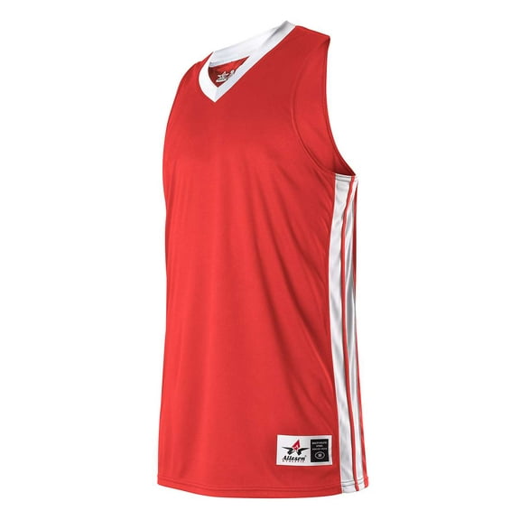Alleson Athletic - Women's Single Ply Basketball Jersey - Color - Red/ White - Size - S