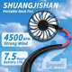 thumbnail image 2 of Ventilador de cuello Shuangjishan portátil recargable, paquete de 2 con USB, 2 of 7