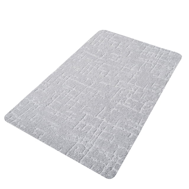 Yuarrent Alfombrilla de baño ecológica de poliéster - Alfombrillas de baño y ahorro de espacio Alfombrillas de baño Juegos de accesorios de baño gris 40*60cm