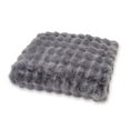 thumbnail image 4 of Ashford Home Cascade Ultra Fine Faux Fur Throw Blanket, Charcoal, 50 x 60 inches, 4 of 5