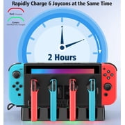 Switch Controller Charging Dock Station with Charging Cable, joycon Charger Dock for OLED, Switch Accessories for Gamer