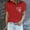 Red, variant on Kayannuo Womens Blouses Short Sleeve T Shirts for Women Valentine's Day Women's Easter Lettering Printed Round Neck Short Sleeved Top Short Sleeved Round Neck Top/shirt