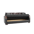 thumbnail image 4 of Ottomanson Founders Sofa Bed with Storage 74", Black Leatherette, 4 of 7