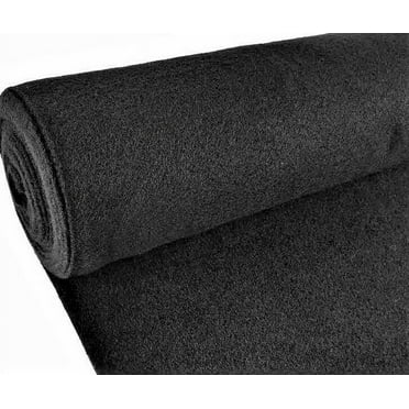 Black Color Upholstery Durable Un-Backed Automotive Marine Carpet 48" Wide By 9'