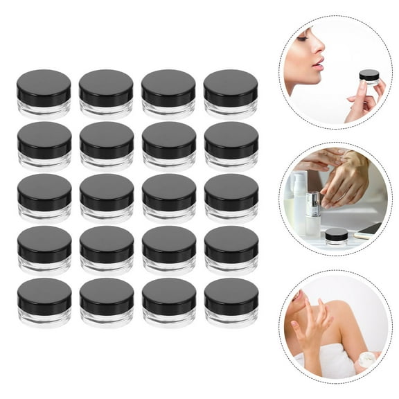 ORDDIART Cosmetic Mini Containers Plastic for Travel Accessory 20Pcs 1.2x0.6in