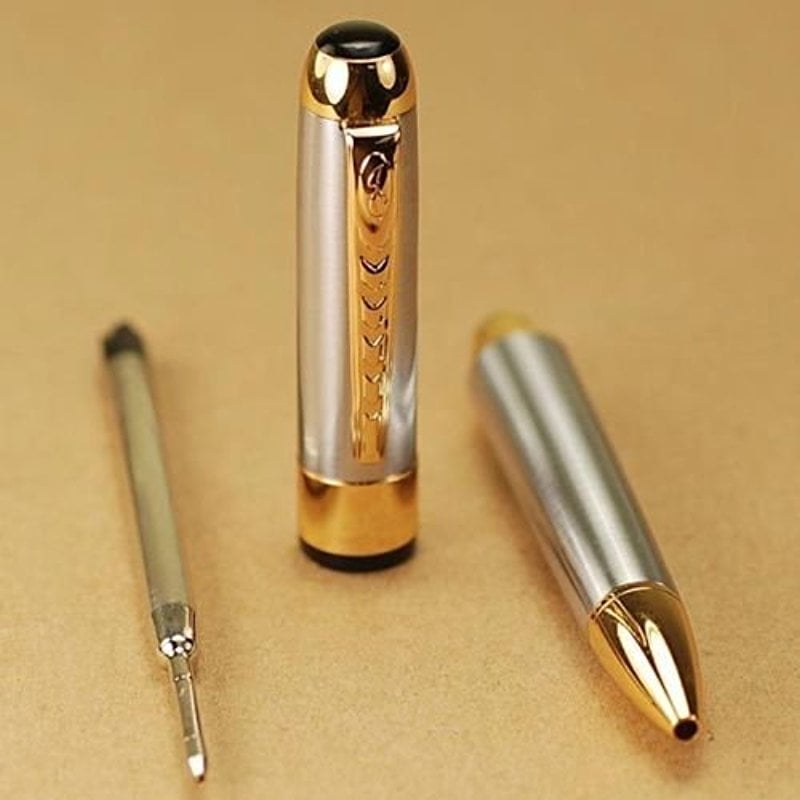 GORGEOUS HIGH QUALITY JINHAO BLACK AND SILVER TWIST BALL POINT PEN 
