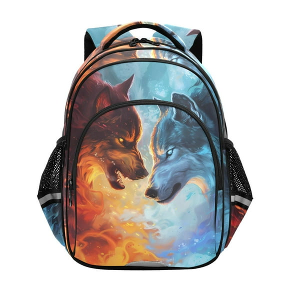 ALAZA Artistic Wolf School Backpack Elementary Bag Bookbag Travel Rucksack